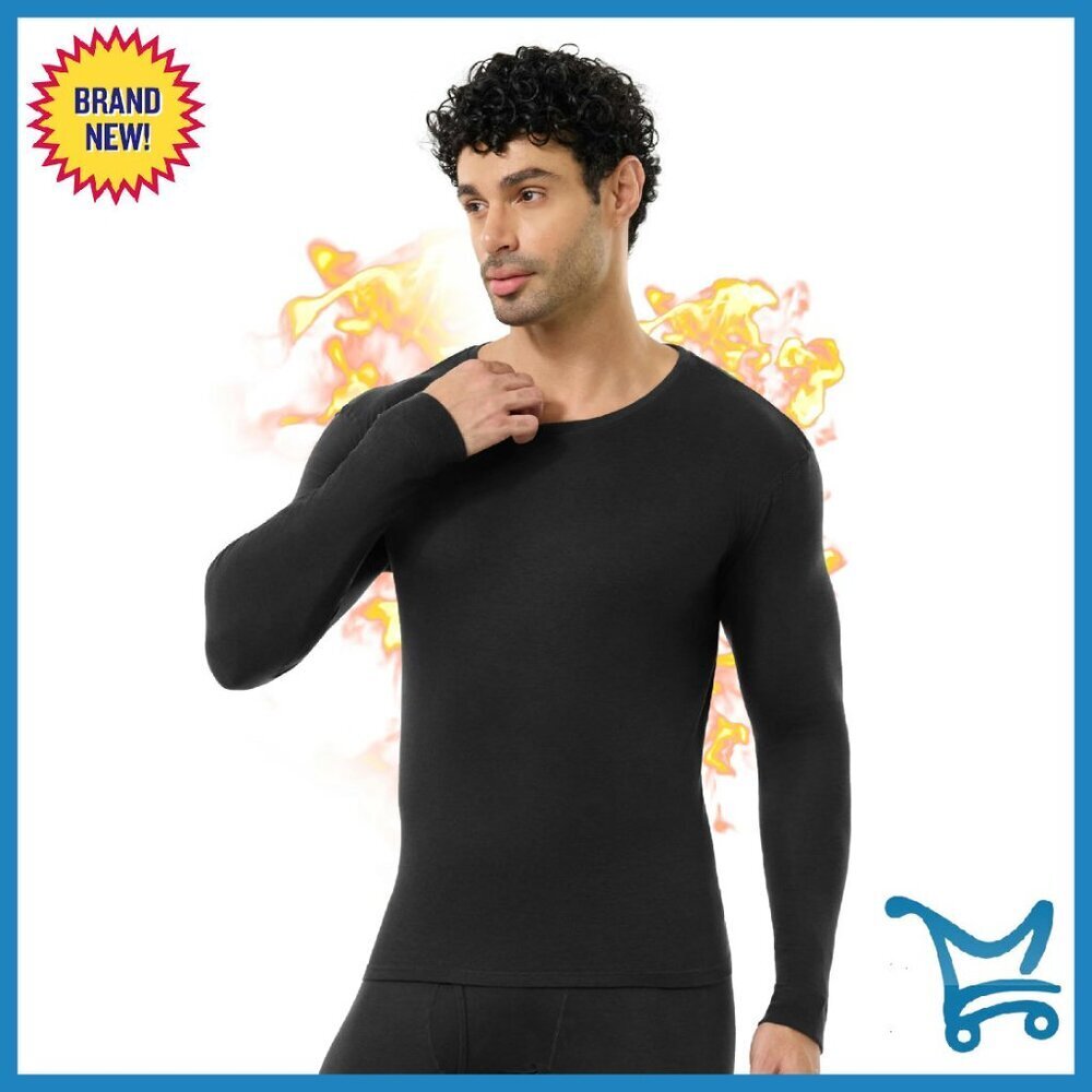Men's 100% Merino Wool Thermal Base Layer Long Sleeve Shirt S-2XL